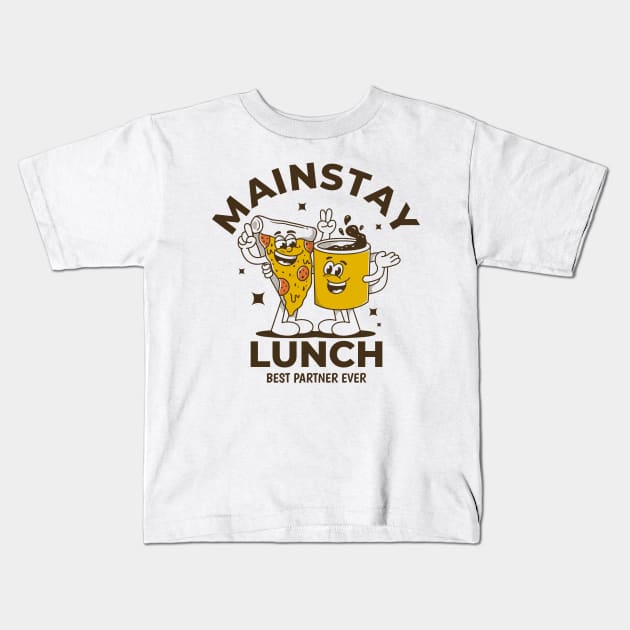 Mainstay lunch, pizza and coffee Kids T-Shirt by adipra std